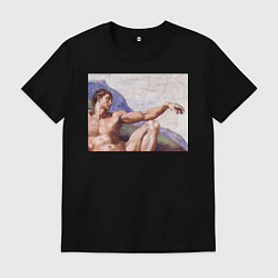Футболка хлопковая мужская Искусство, цвет: черный