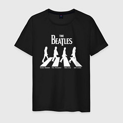 Футболка хлопковая мужская The Beatles цвета черный — фото 1