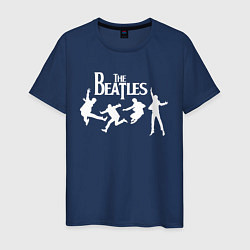 Футболка хлопковая мужская The Beatles, цвет: тёмно-синий