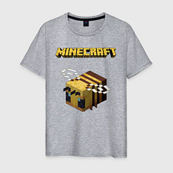 Футболка хлопковая мужская Minecraft, цвет: меланж