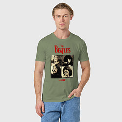 Футболка хлопковая мужская The Beatles LET IT BE, цвет: авокадо — фото 2