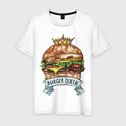 Футболка хлопковая мужская Burger queen, цвет: белый