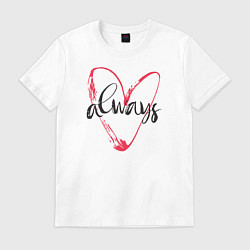 Футболка хлопковая мужская Always, цвет: белый