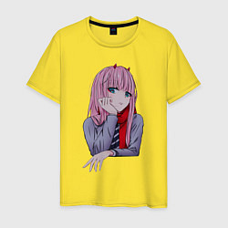 Футболка хлопковая мужская Zero Two, цвет: желтый