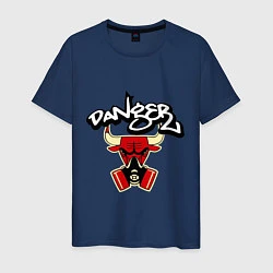 Футболка хлопковая мужская Danger Chicago Bulls, цвет: тёмно-синий