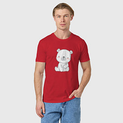 Футболка хлопковая мужская White Bear, цвет: красный — фото 2