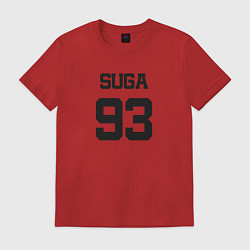 Футболка хлопковая мужская BTS - Suga 93, цвет: красный