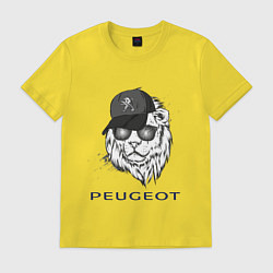 Футболка хлопковая мужская Peugeot Пежо Z, цвет: желтый