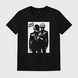 Футболка хлопковая мужская Daft Punk, цвет: черный