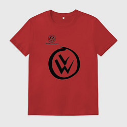 Футболка хлопковая мужская Volkswagen, цвет: красный