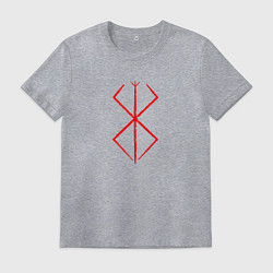 Футболка хлопковая мужская BERSERK БЕРСЕРК КЛЕЙМО, цвет: меланж