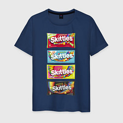 Футболка хлопковая мужская Skittles Разнообразие, цвет: тёмно-синий