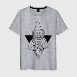 Футболка хлопковая мужская Gnome Chompski Astronaut, цвет: меланж