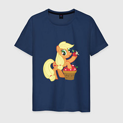 Футболка хлопковая мужская Applejack, цвет: тёмно-синий
