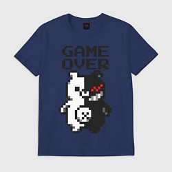 Футболка хлопковая мужская MONOKUMA GAME OVER, цвет: тёмно-синий