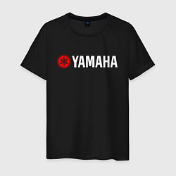 Футболка хлопковая мужская YAMAHA ЯМАХА, цвет: черный