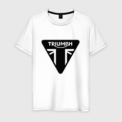 Футболка хлопковая мужская Triumph Мото Лого Z, цвет: белый