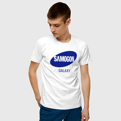 Футболка хлопковая мужская Samogon galaxy, цвет: белый — фото 2