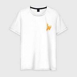 Футболка хлопковая мужская Protoss logo mini Orange, цвет: белый