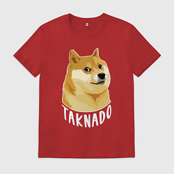 Футболка хлопковая мужская ПЕС МЕМTAKNADO, цвет: красный