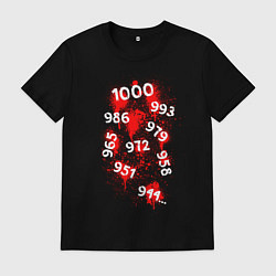 Футболка хлопковая мужская 1000 993 986 979 965, цвет: черный