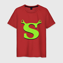 Футболка хлопковая мужская Shrek: Logo S, цвет: красный