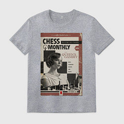 Футболка хлопковая мужская Ход королевы, цвет: меланж