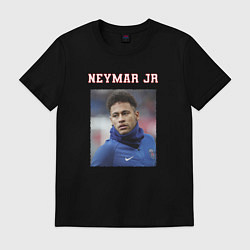 Футболка хлопковая мужская Неймар Neymar, цвет: черный