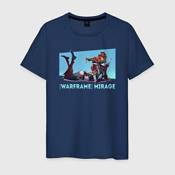 Футболка хлопковая мужская Warframe mirage, цвет: тёмно-синий