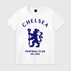 Футболка хлопковая мужская Chelsea Est. 1905, цвет: белый