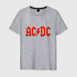 Футболка хлопковая мужская ACDC, цвет: меланж
