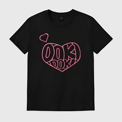 Футболка хлопковая мужская Doki Doki Literature Club До, цвет: черный