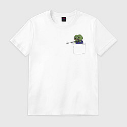 Футболка хлопковая мужская Pepe sniper, цвет: белый