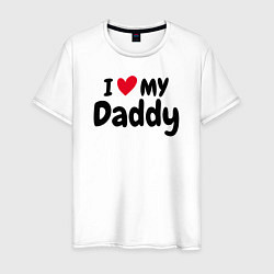 Футболка хлопковая мужская I LOVE MY DADDY, цвет: белый