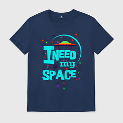 Футболка хлопковая мужская Need My Space, цвет: тёмно-синий