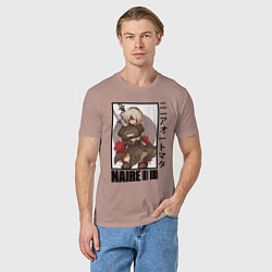 Футболка хлопковая мужская Nier, цвет: пыльно-розовый — фото 2