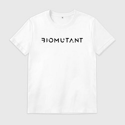 Футболка хлопковая мужская BIOMUTANT BLACK LOGO БИОМУТАНТ ЧЕРНОЕ ЛОГО Z, цвет: белый