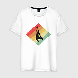 Футболка хлопковая мужская Basket Player, цвет: белый