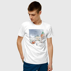 Футболка хлопковая мужская Нижегородский троллейбус, цвет: белый — фото 2