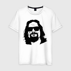 Футболка хлопковая мужская Большой Лебовски Big Lebowski, цвет: белый