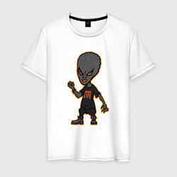 Футболка хлопковая мужская Alien Trainspotting, цвет: белый