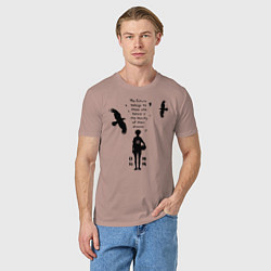 Футболка хлопковая мужская Будущее принадлежит тем кто верит в свои мечты Шоё, цвет: пыльно-розовый — фото 2