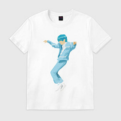 Футболка хлопковая мужская Blue boi k t, цвет: белый