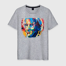 Футболка хлопковая мужская Портрет Художника Andy Warhol, цвет: меланж