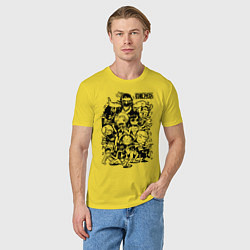 Футболка хлопковая мужская Персонажи Ван-Пис Большой куш, цвет: желтый — фото 2