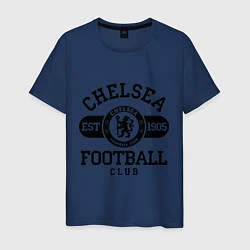 Футболка хлопковая мужская Chelsea Football Club, цвет: тёмно-синий