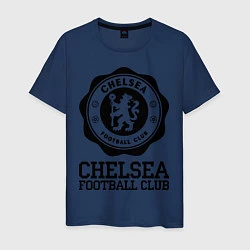 Футболка хлопковая мужская Chelsea FC: Emblem, цвет: тёмно-синий