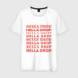 Футболка хлопковая мужская HELLA DROP TYPO, цвет: белый