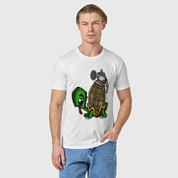 Футболка хлопковая мужская Explosive turtle, цвет: белый — фото 2