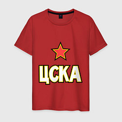 Футболка хлопковая мужская ЦСКА, цвет: красный